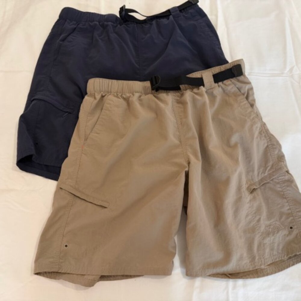 Two (2) pair of North Face lined shorts